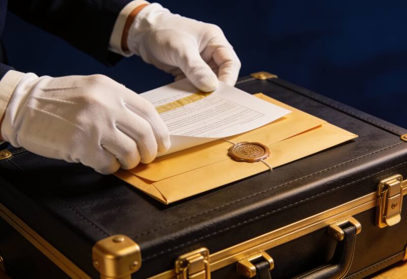 Diskrete, versiegelte Übergabe eines Wertpakets – OVERNIGHT EXPRESS&reg; Berlin
